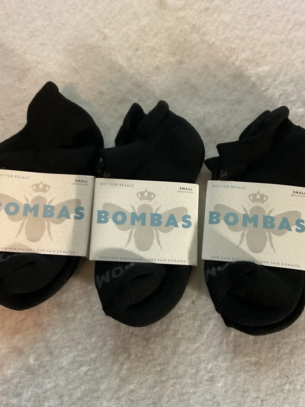 Bombas Women’s Low-Cut No-Show Socks in Black (3 Pairs)